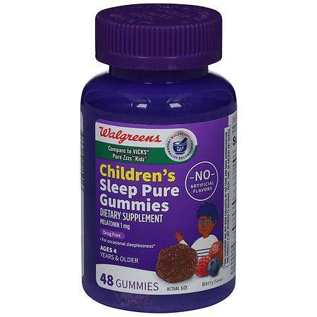 Walgreens Children's Wal-Sleep Z Melatonin 1mg Berry Gummies Ages 4 Years & Older
