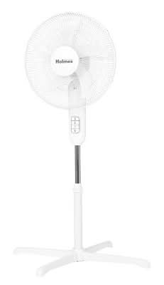 Holmes Oscillating Manual Stand Fan, 16 in, White