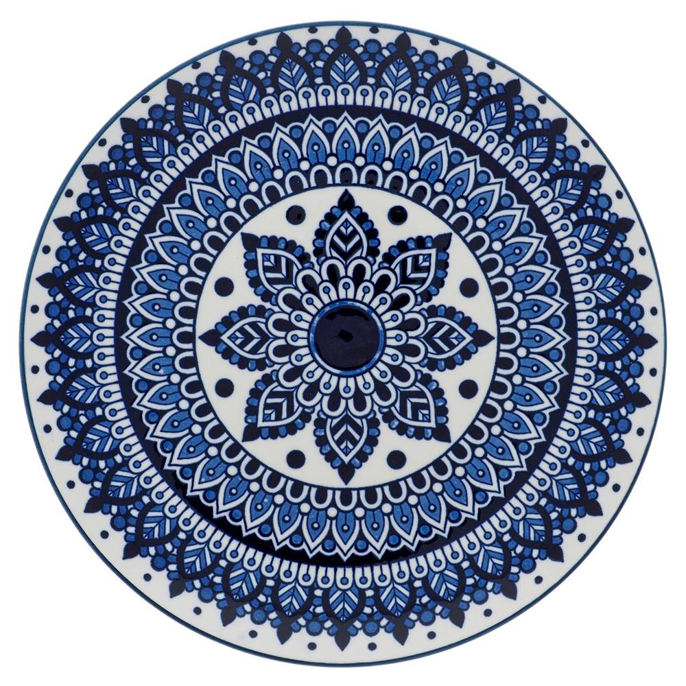 Vintage Design Ceramic Dinner Plate (blue)