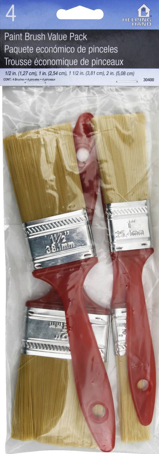 Helping Hand Paint Brush Value pack (4 ct)