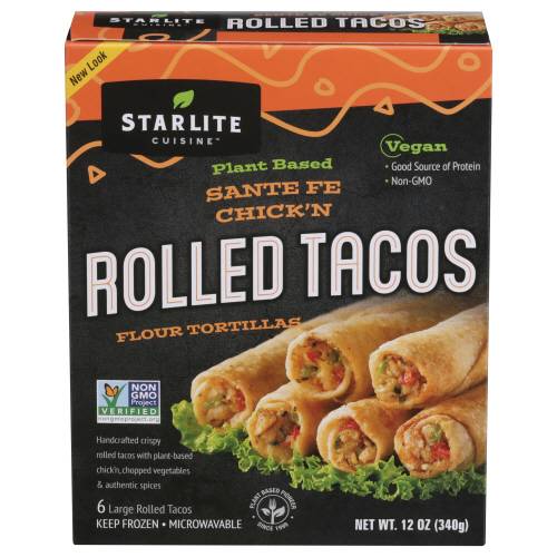 Starlite Plant Based Santa Fe Chick'n Rolled Tacos