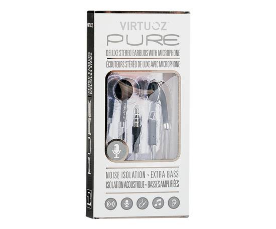 Deluxe stereo discount earbuds with microphone