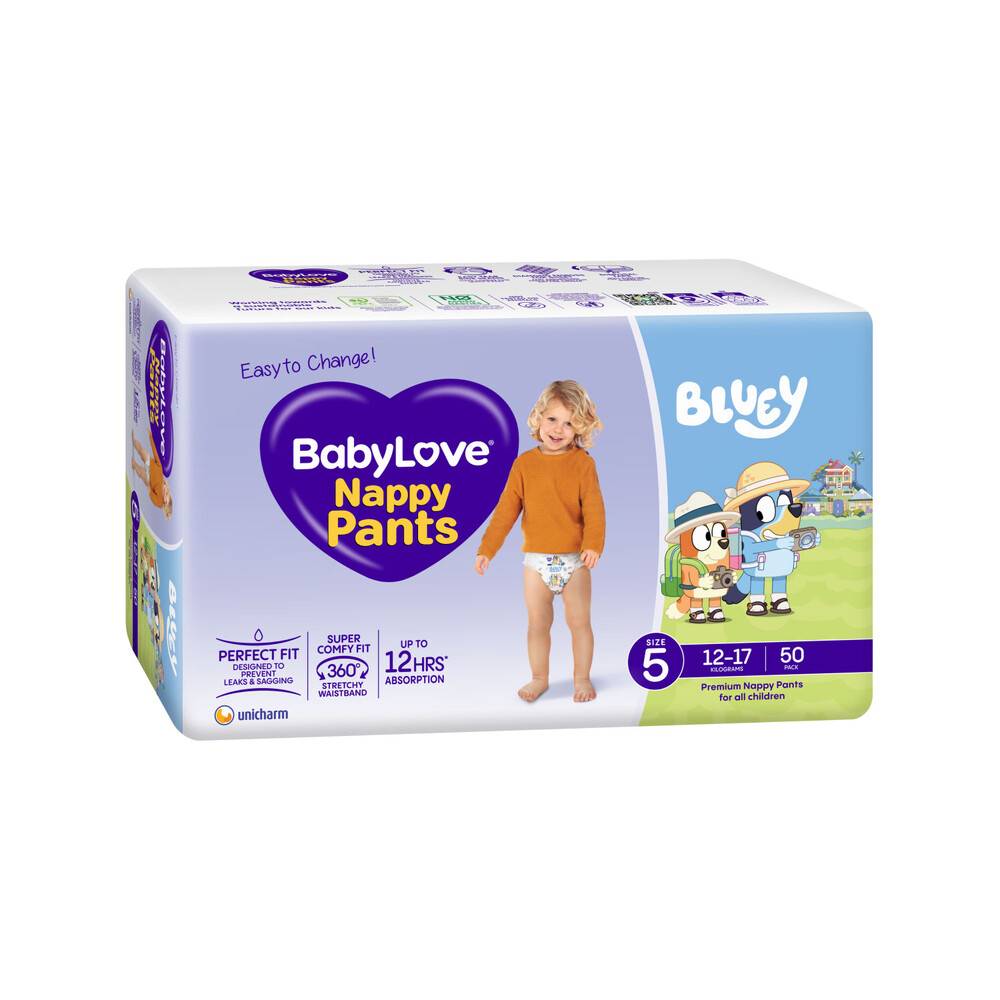 Babylove Nappy Pants Size 5 (12-17kg) 50 pack