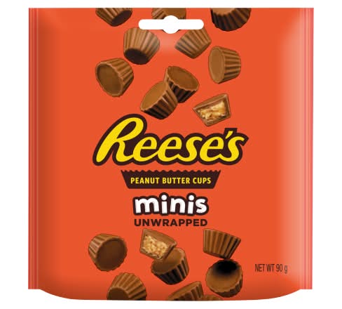 Reese's Milk Chocolate & Peanut Butter, Minis Unwrapped Cups (90g)