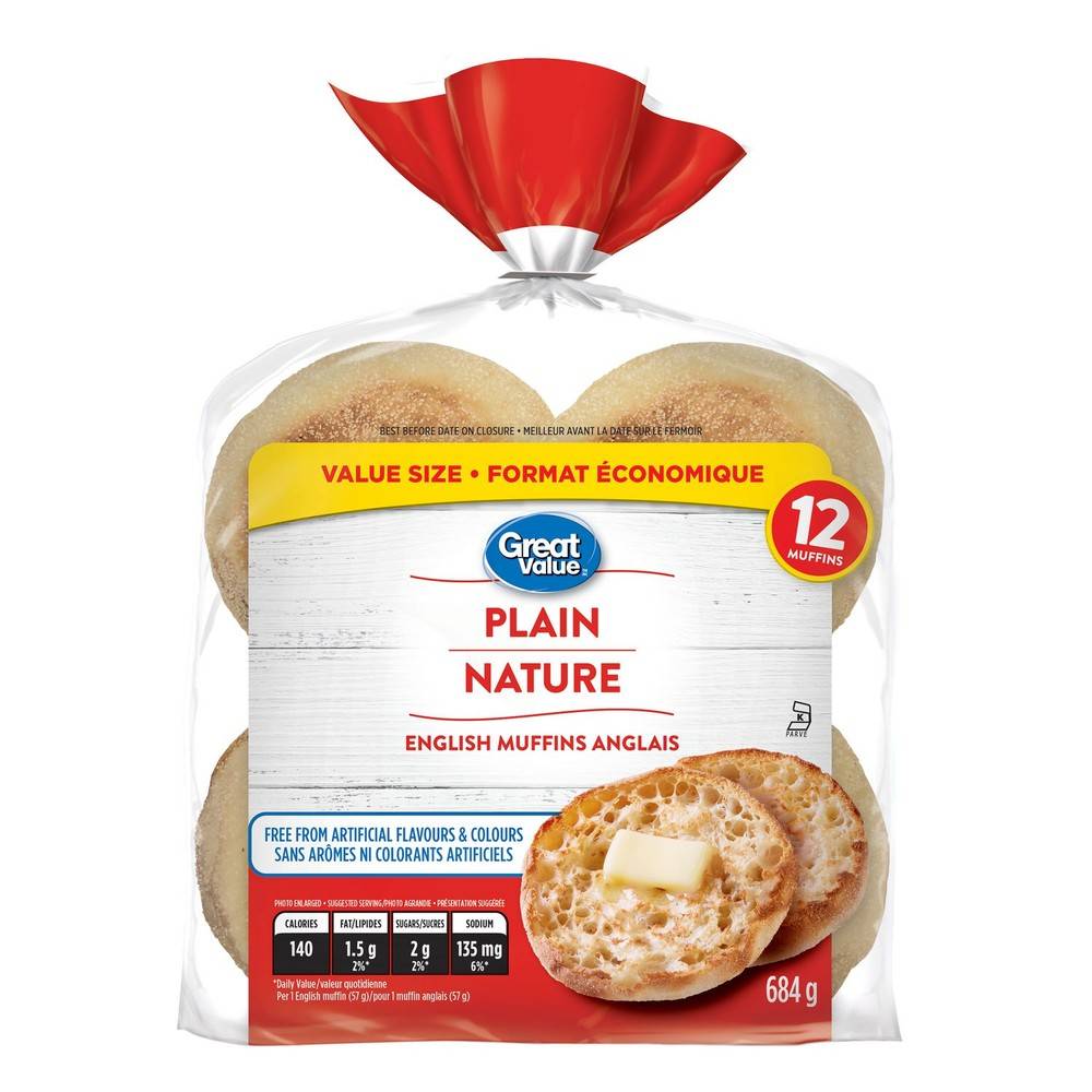 Great Value Plain English Muffins Delivery Near Me Order Online