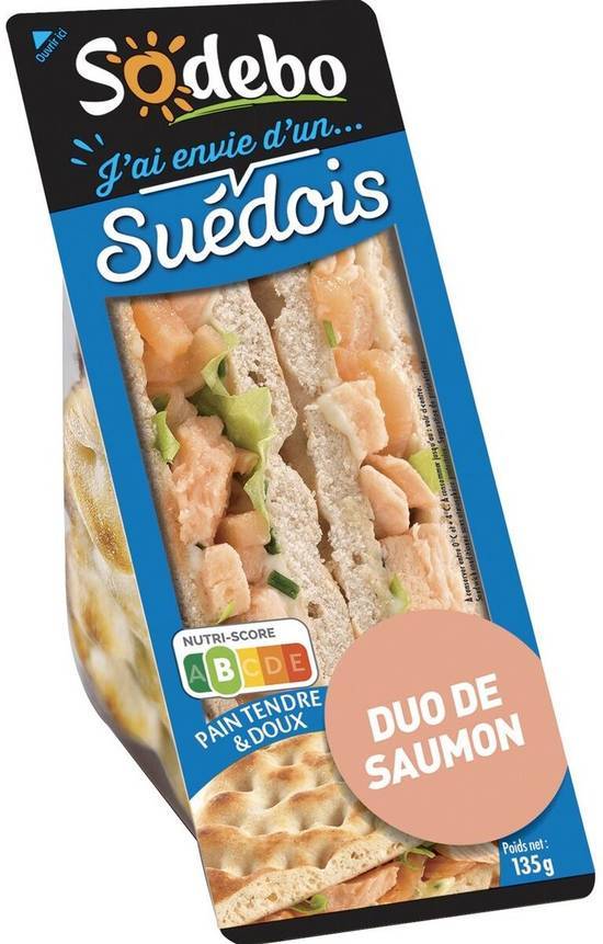 Suédois - duo de saumon - sodebo - 135g