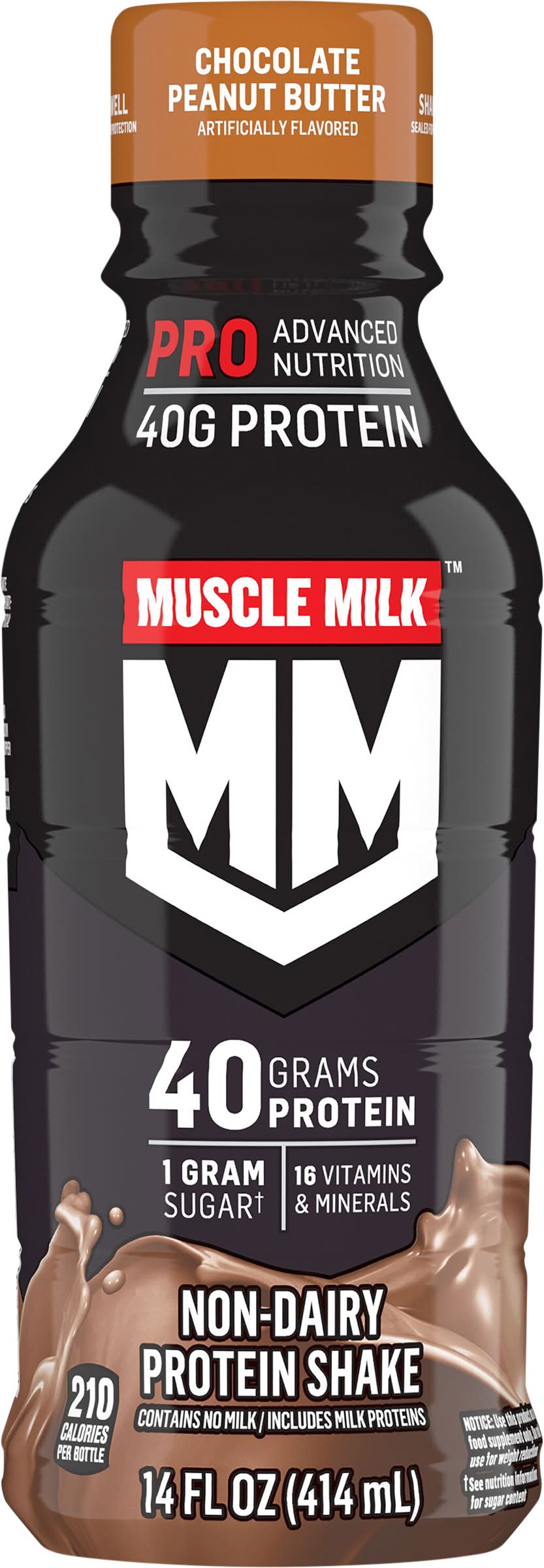Muscle Milk Non-Dairy Protein Shake, Chocolate-Peanut Butter (14 fl oz)