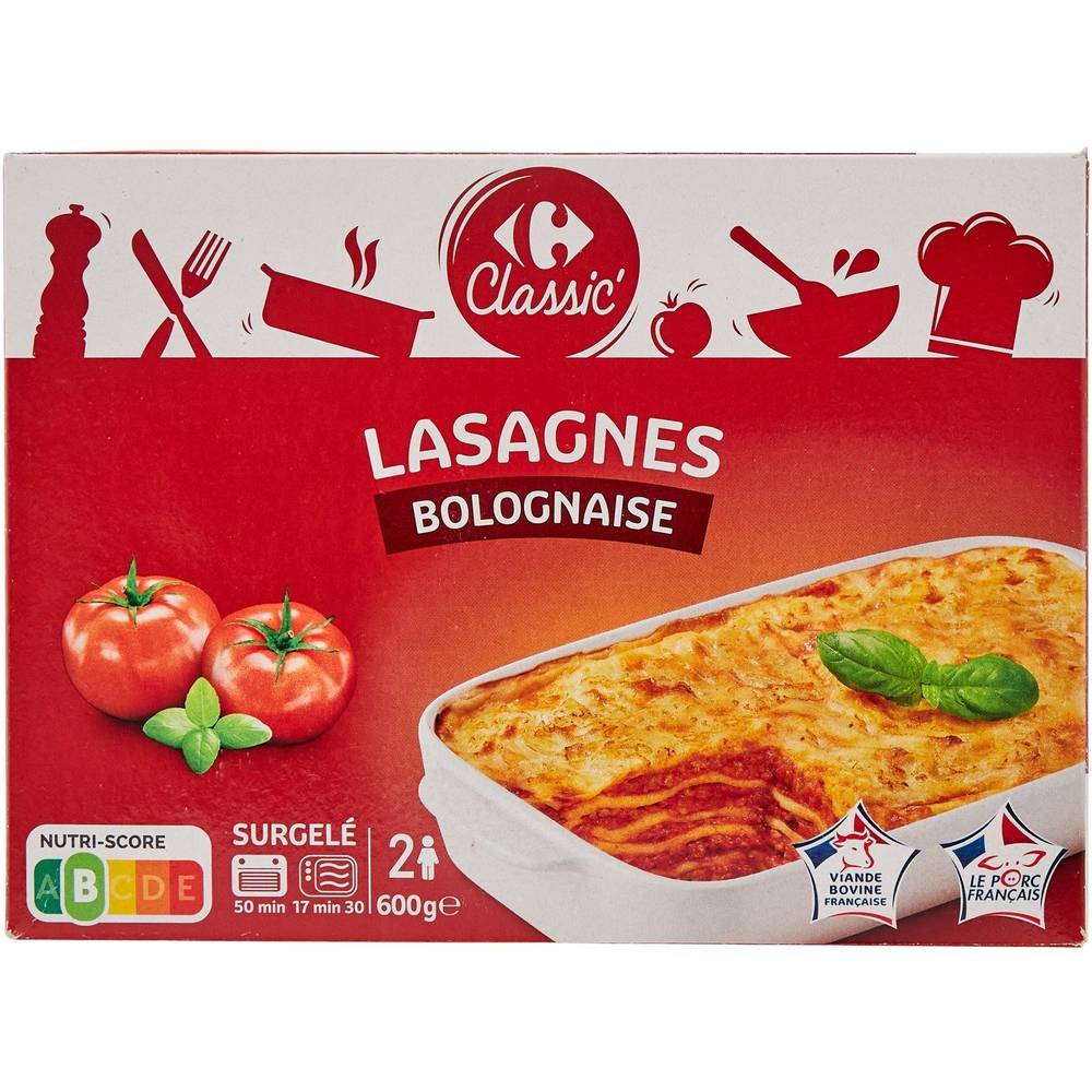 Carrefour - Plat cuisiné lasagnes bolognaise