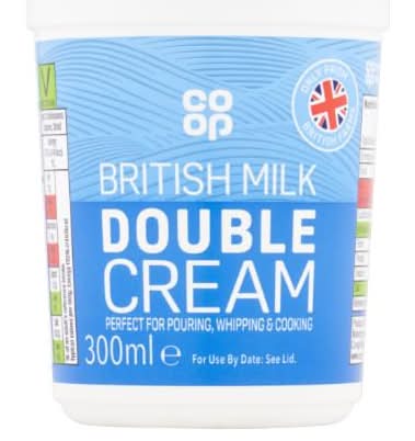 Co-op British Double Cream 300ml