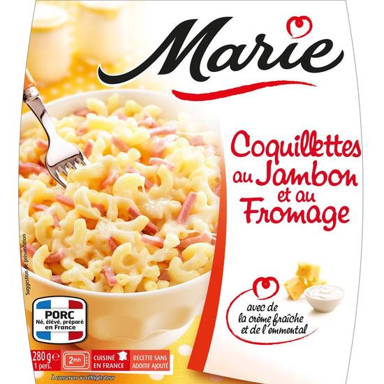 Pâtes Coquillettes jambon fromage Marie 280 g