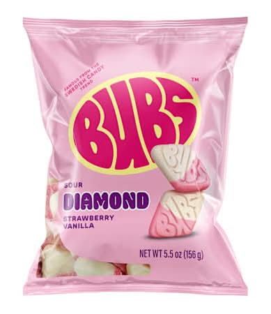 Bubs® Sour Diamond Strawberry Vanilla Strawberry Vanilla