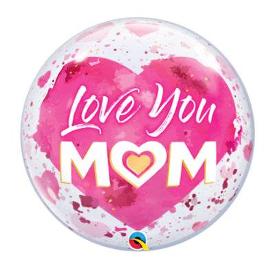Mothers Day Long Lasting Bubble Balloon 20 Inch - Each