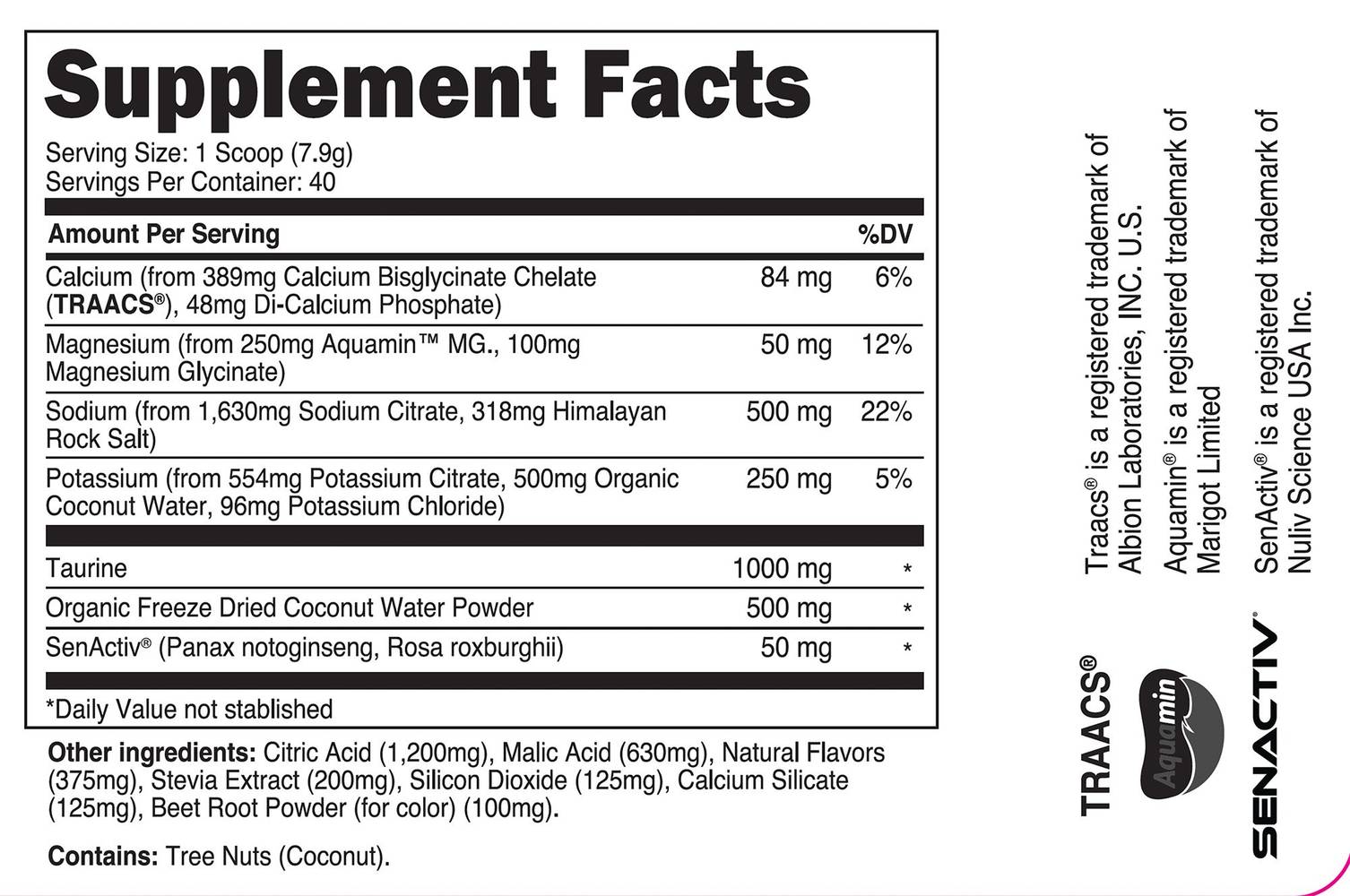 Transparent Labs Hydrate Electrolyte Formula Supplement (0.69 lb)