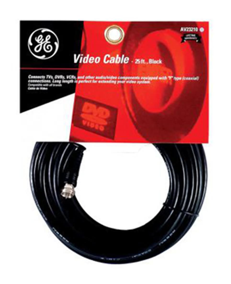 Ge Video Cable Black - 25 Ft