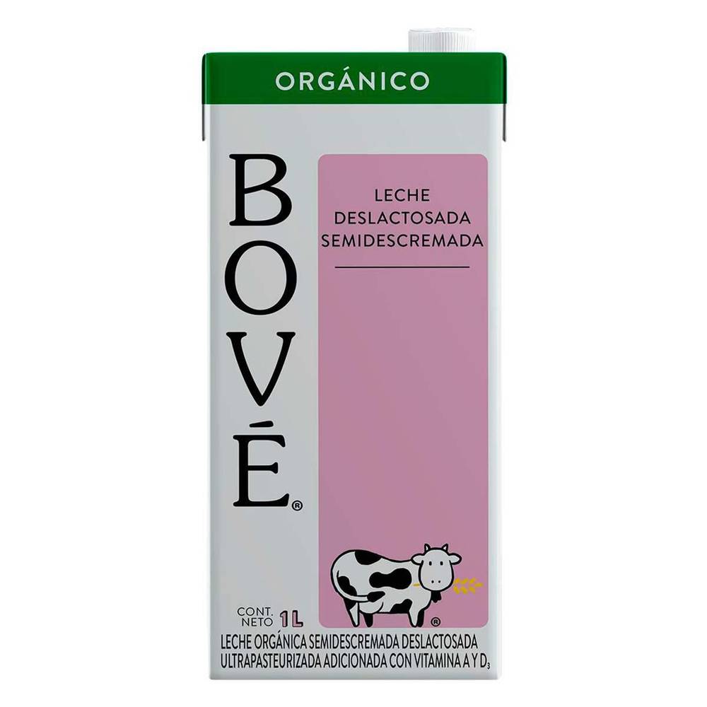 Bové · Leche orgánica deslactosada y semidescremada (1 L)