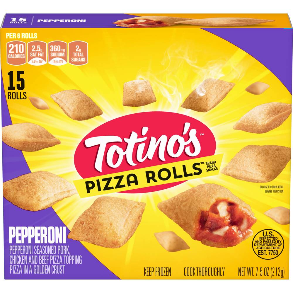 Totino's Pepperoni Frozen Pizza Rolls (7.5 oz, 15 ct)