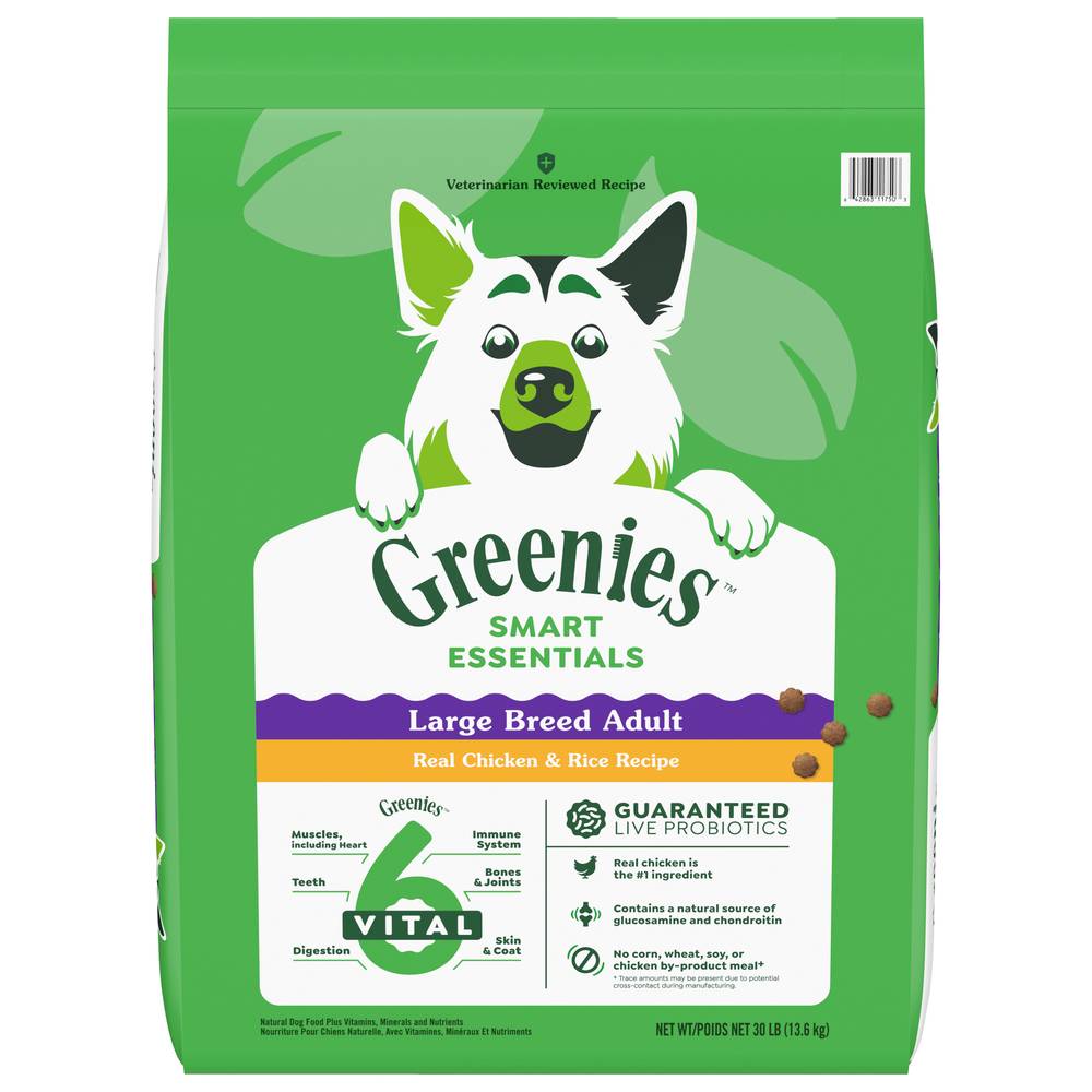 Greenies Smart Essentials Large Breed Adult Real Chicken & Rice Recipe Dog Food