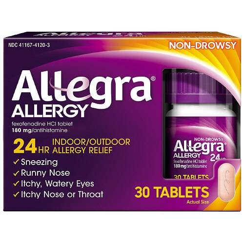 Allegra Adult 24HR Tablet (180 mg), Allergy Relief - 30.0 ea