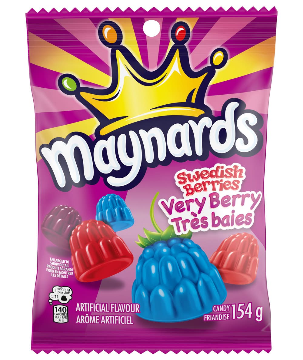 Maynards Bassetts Gummy Candy, Swedish Berries-Very Berry (154 g)