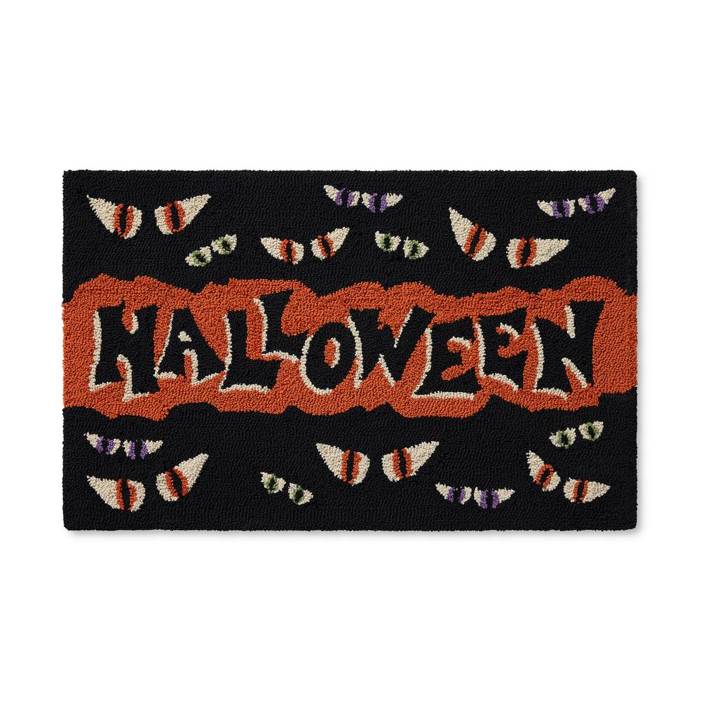 Haunted Living Haunted Halloween 2 X 3 (ft) Black/Orange Indoor Throw Rug | L37906BLOR1828