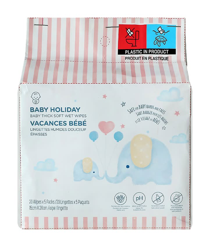 Miniso · Toallitas húmedas baby holiday aloe vera (150 g)