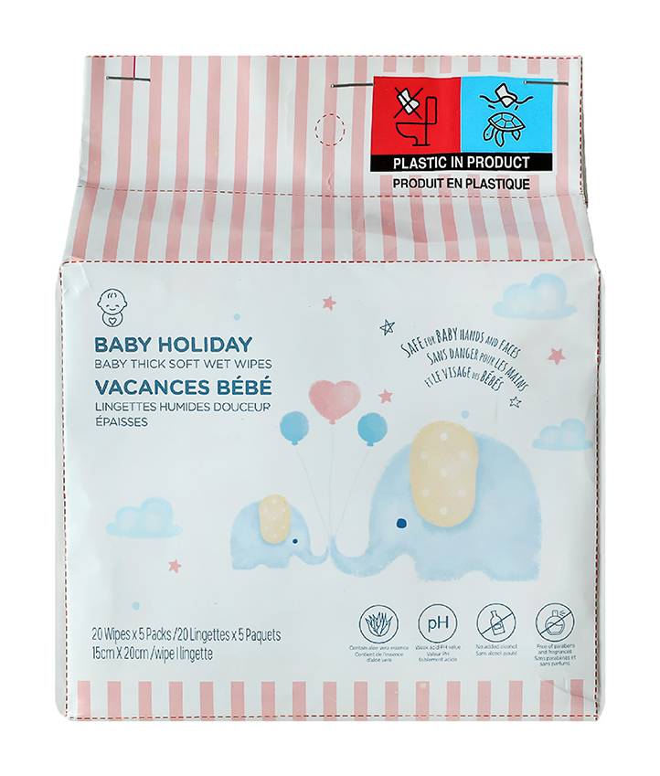 Miniso · Toallitas húmedas baby holiday aloe vera