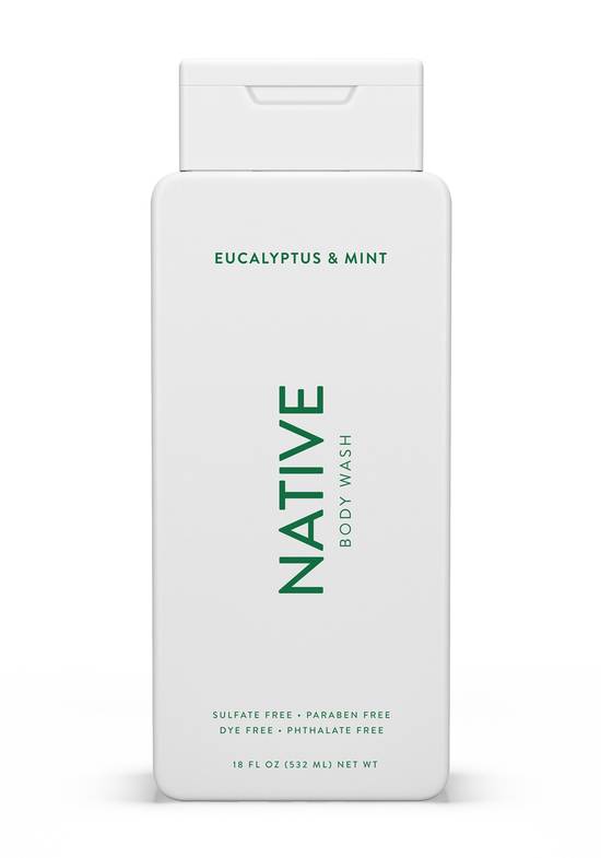 Native Eucalyptus & Mint Body Wash, 18 OZ