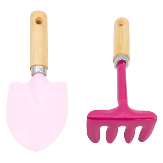 Creatology Spring Shovel & Rake Set 5+ Years, Light Pink/Fuchsia (2 ct)