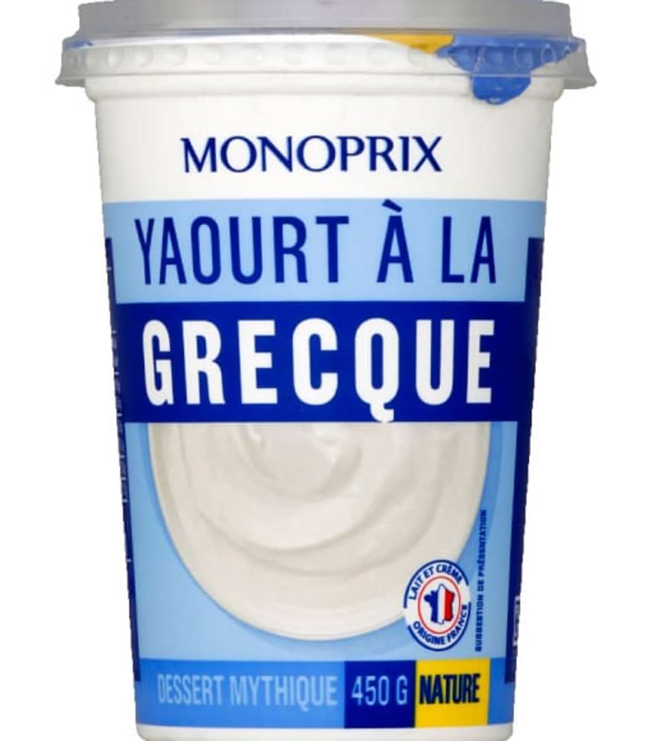 Monoprix - Yaourt à la grecque, nature (450g)