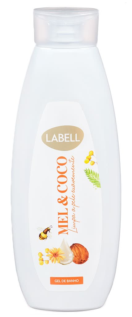 Labell  - Gel de Banho Mel e Coco, embalagem com 750 ml