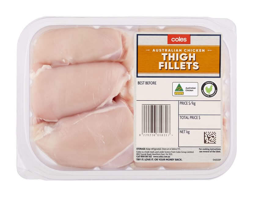 Coles RSPCA Chicken Thigh Fillets Small Pack approx. 700g