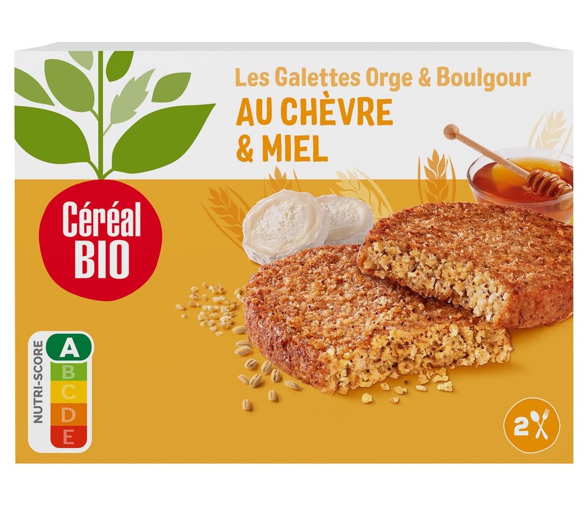 Céréal Bio - Galettes d'orge et boulgour au chèvre et miel (200g)
