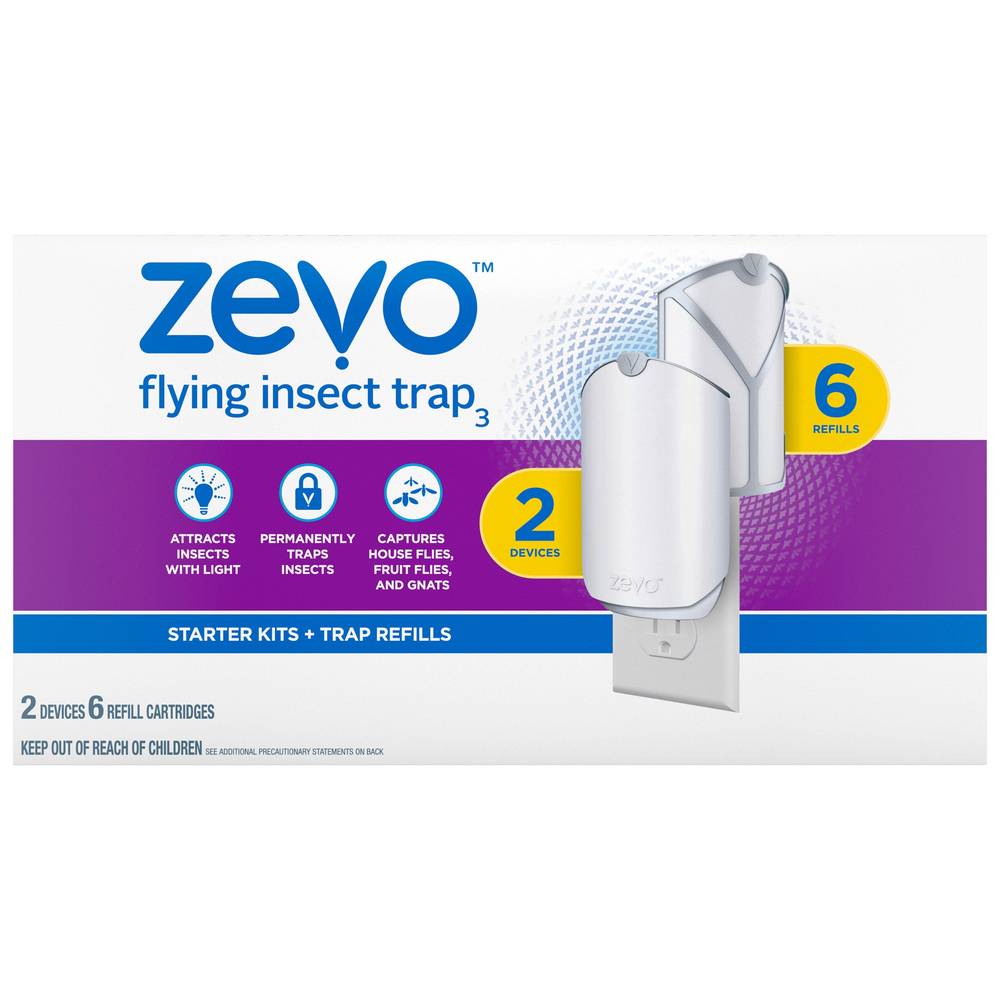 Zevo Flying Insect Trap Starter Kits and Trap Refills (2 ct)