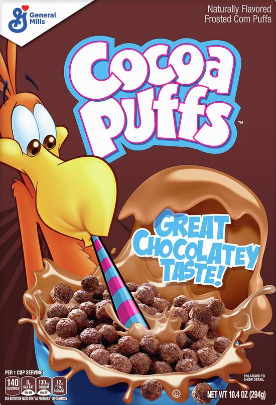 Cocoa Puffs Great Chocolatey Taste! Frosted Corn Puffs