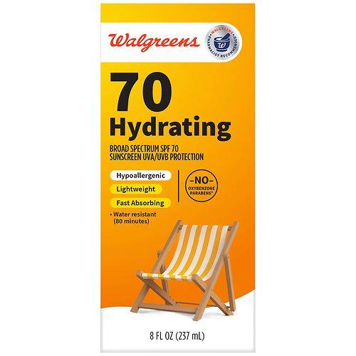 Walgreens Hydrating Sunscreen Lotion SPF 70 - 8.0 fl oz