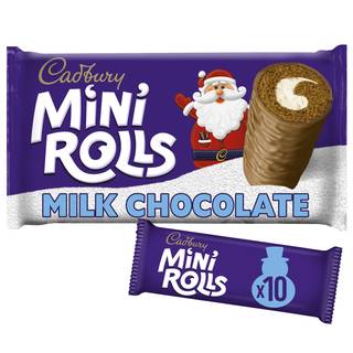 Cadbury 10 Mini Rolls Milk Chocolate Family Size