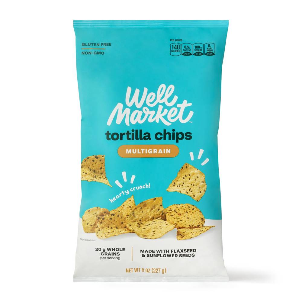 Well Market Multigrain Tortilla Chips, 8 Oz