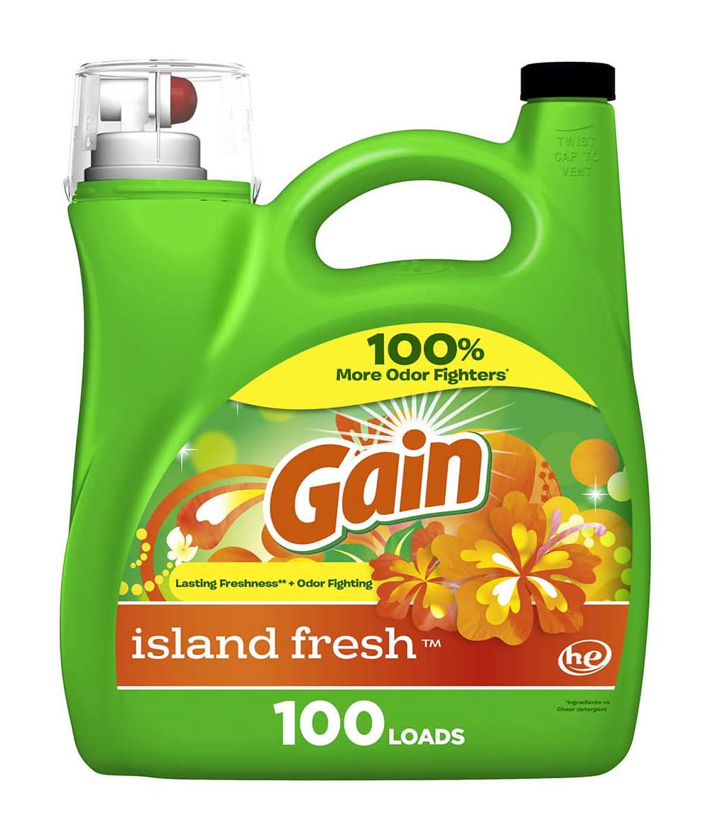 Gain Liquid Laundry Detergent, Island Fresh (144 fl oz)
