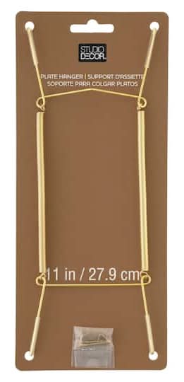 Studio Décor Plate Hanger, 11", Brass