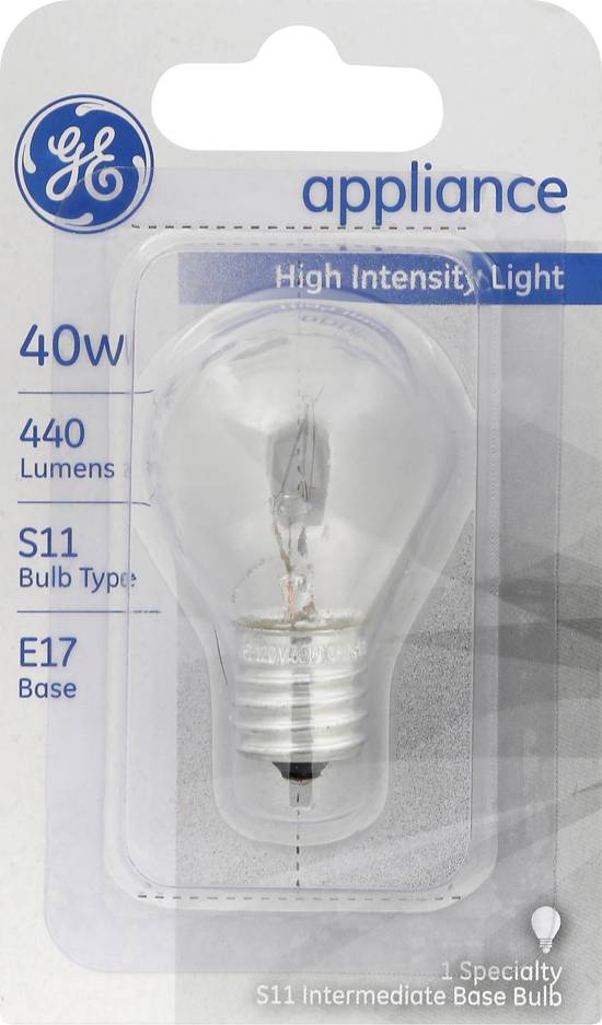 Ge Appliance High Intensity Light 40 Watts Light Bulb