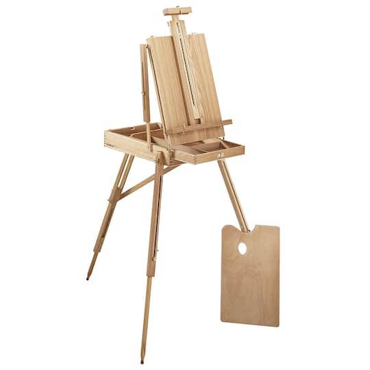 55" French Sketchbox Wood Floor Easel By Artist'S Loft