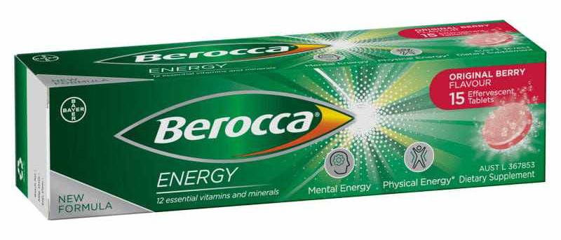 Berocca Energy Original Berry Effervescent Tablets 15s