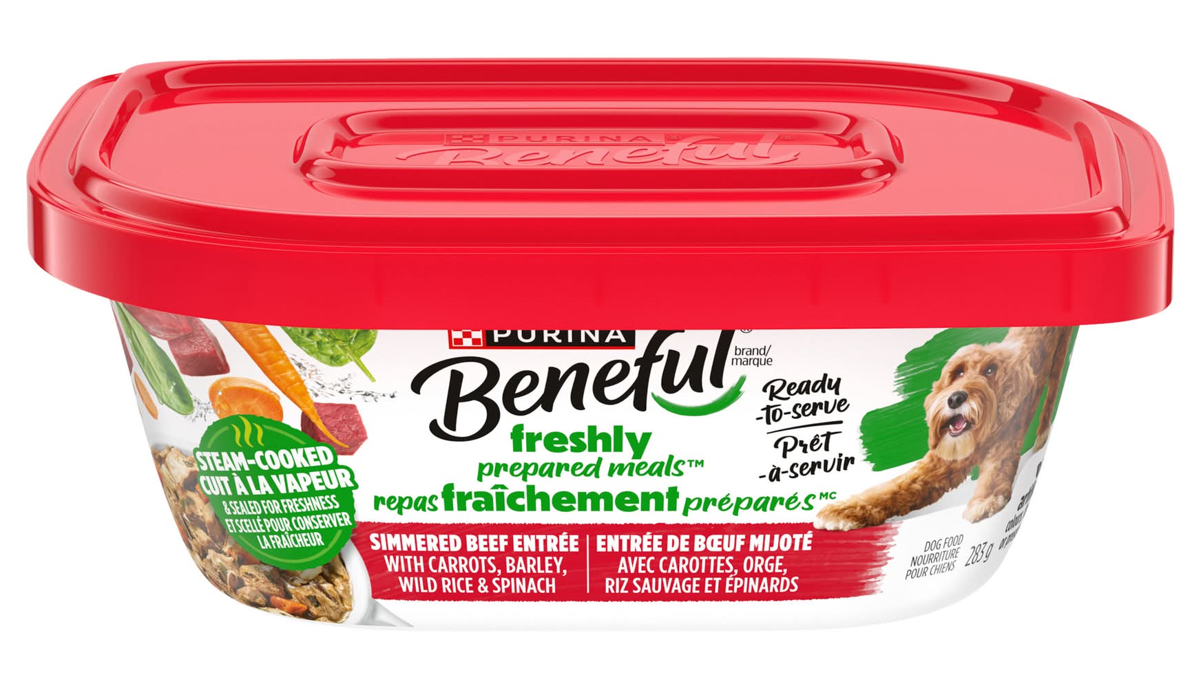 Purina Beneful Prepared Meals Wet Dog Food, Simmered Beef (283 g)