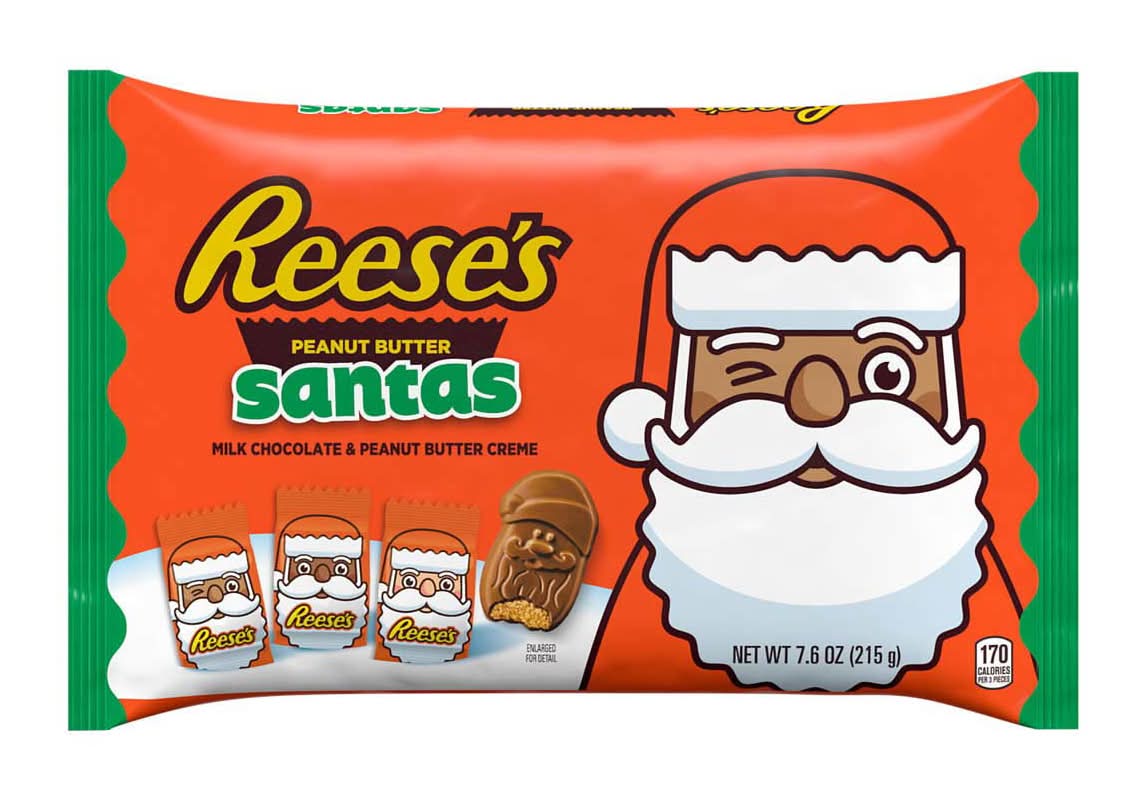 Reese's Milk Chocolate Peanut Butter Creme Santas Christmas Candy (7.9 oz)