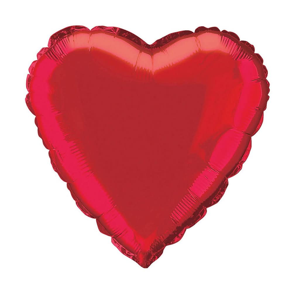 Foil Heart Balloon, 18 in, Red