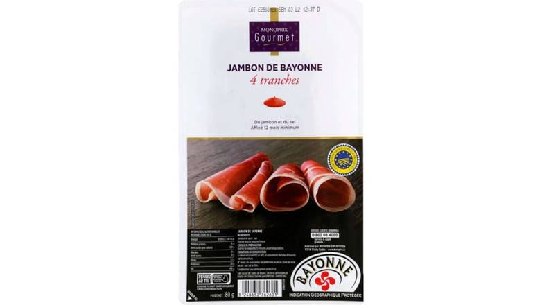 Monoprix Gourmet - Jambon de bayonne