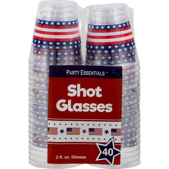 Party Essentials Stars & Stripes Shot Glasses (40 ct)