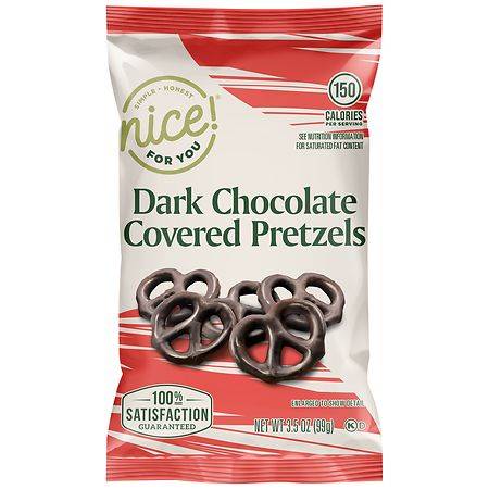 Nice! Dark Chocolate Covered Pretzels (3.5 oz)