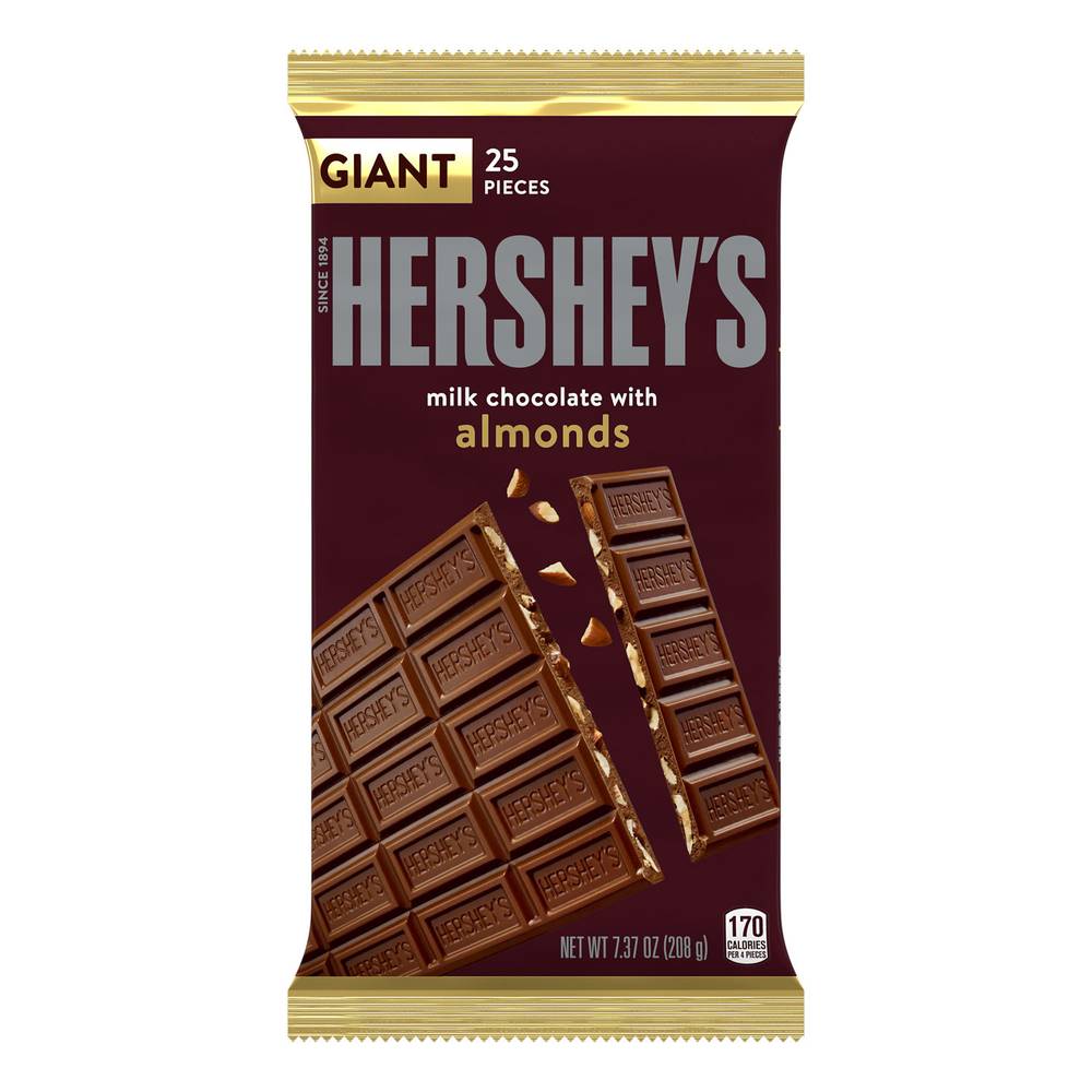 Hershey's Milk Chocolate With Almonds Giant Bar (7.4 oz)