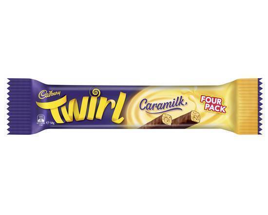 Cadbury Twirl Caramilk Four Pk 58g